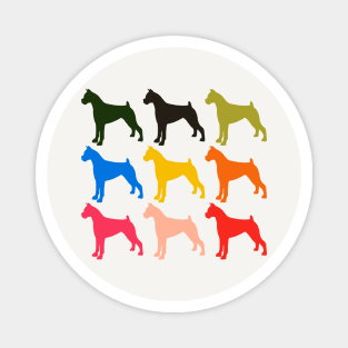 Boxer Dogs in Rainbow Colors Magnet